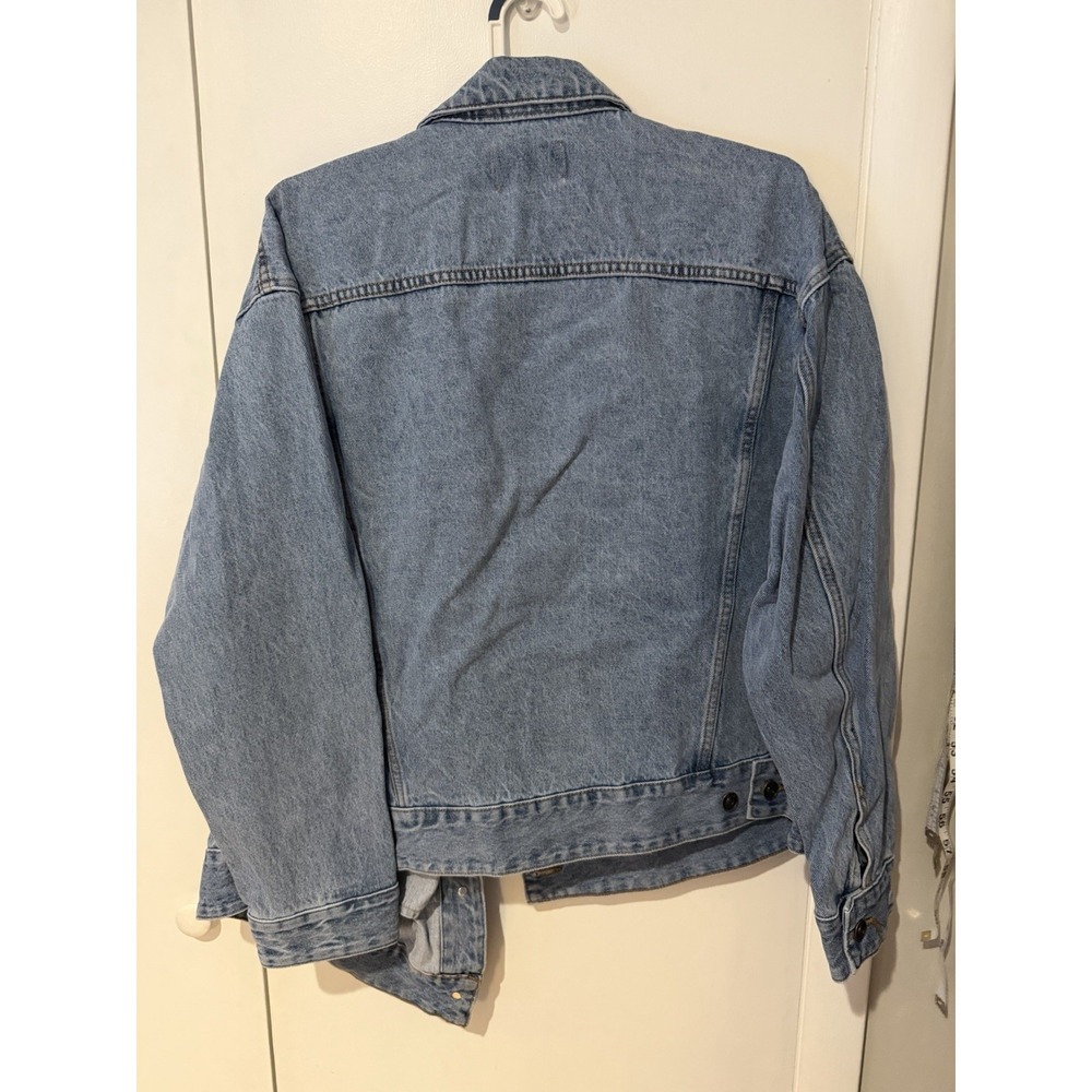 KBB by KAHLANA Women 'The Denim Jacket' Size Large Asymmetrical Light Wash - Picture 7 of 11